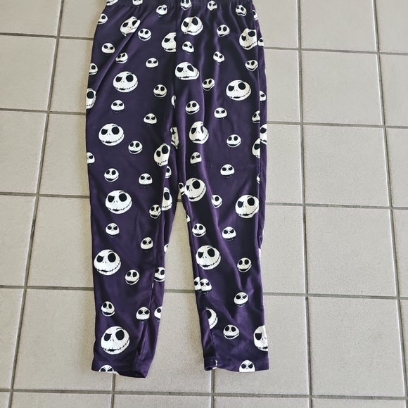 Women's S(4-6) The Nightmare Before Christmas Velour Pajama Set Kack Skeleton - Picture 9 of 11